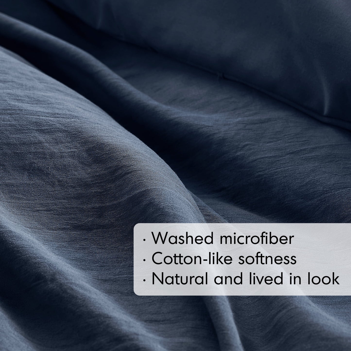 Soft Washed Pleated Duvet Cover Set