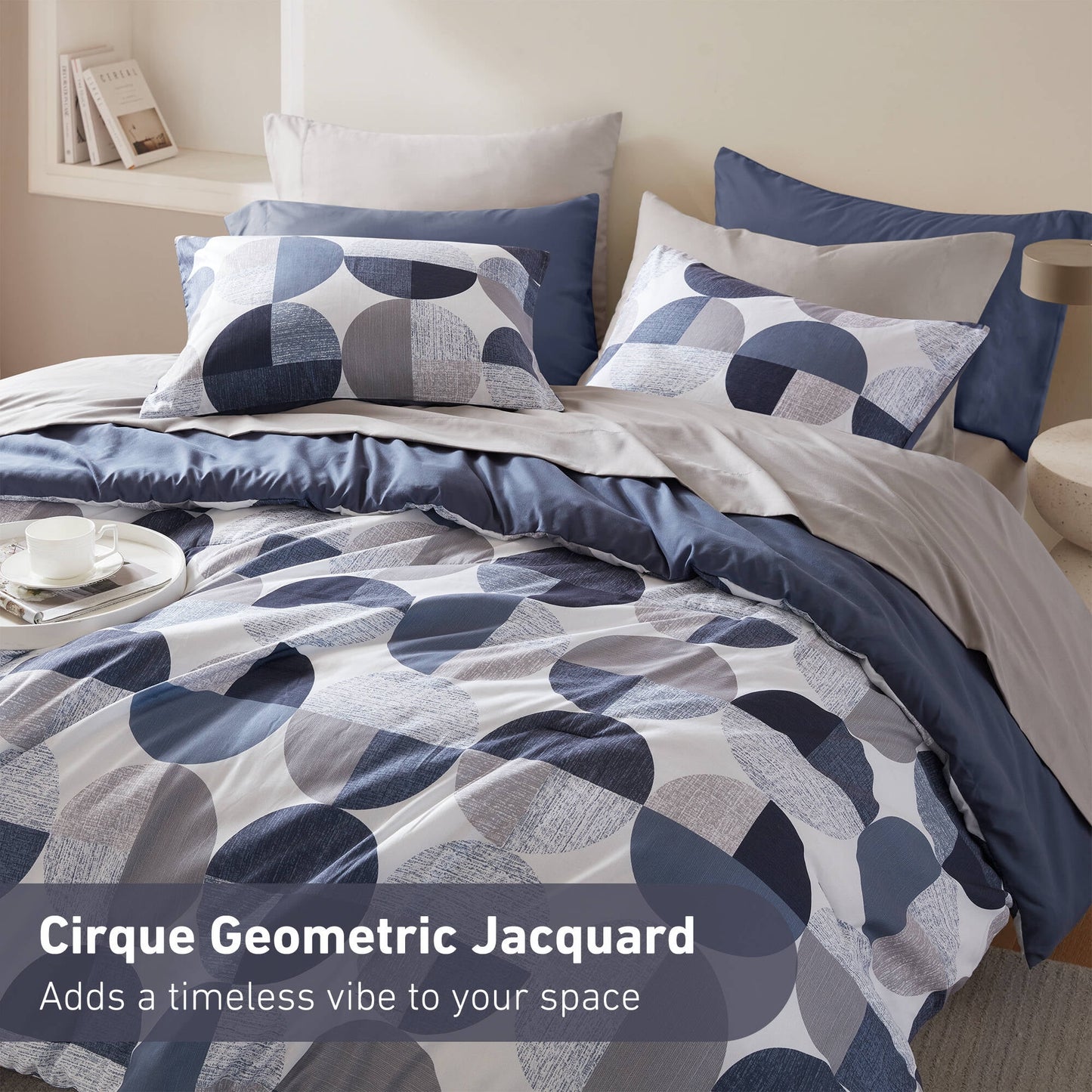 Round Geometric Print Comforter Mini Set