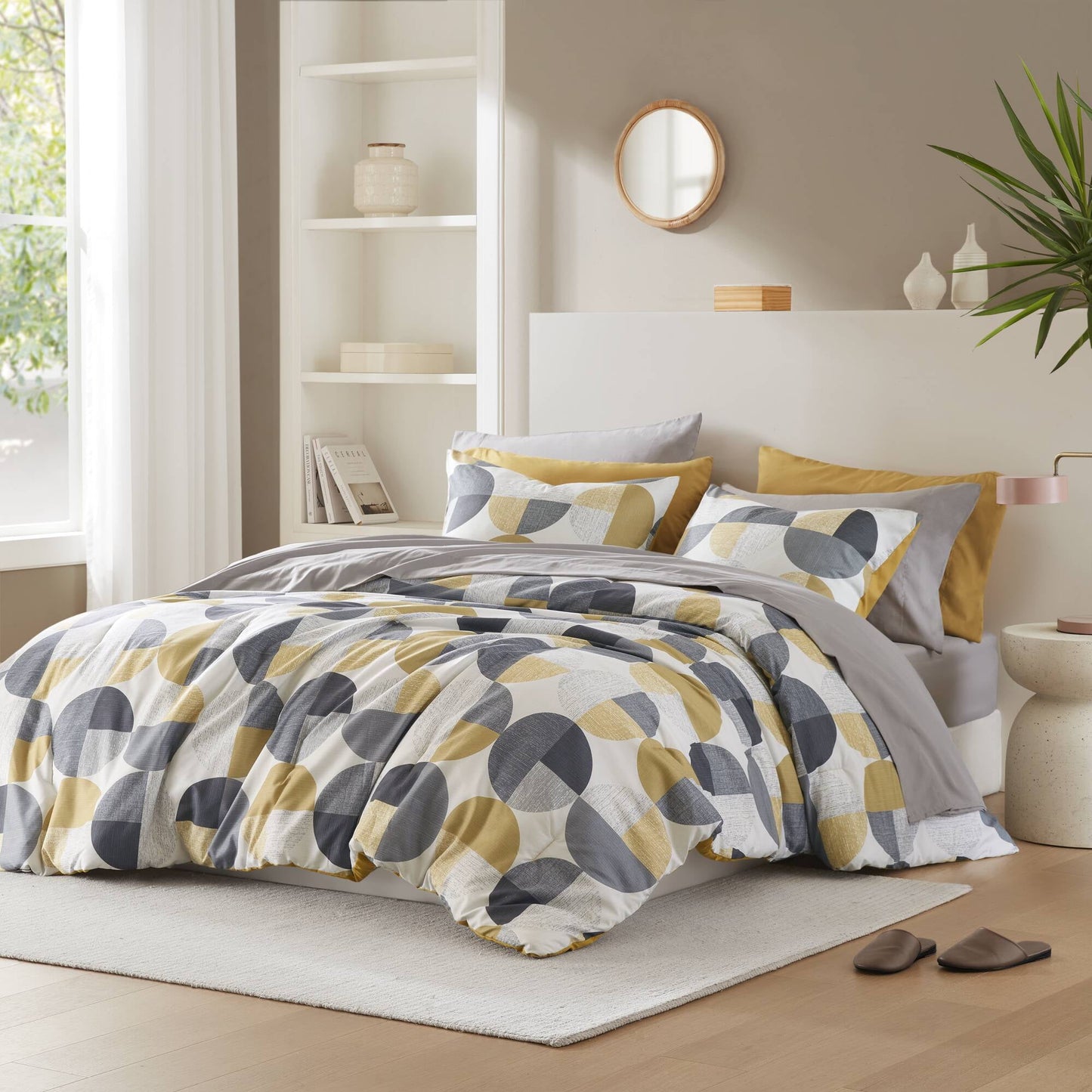 Microfiber Comforter Set, Geometric Print