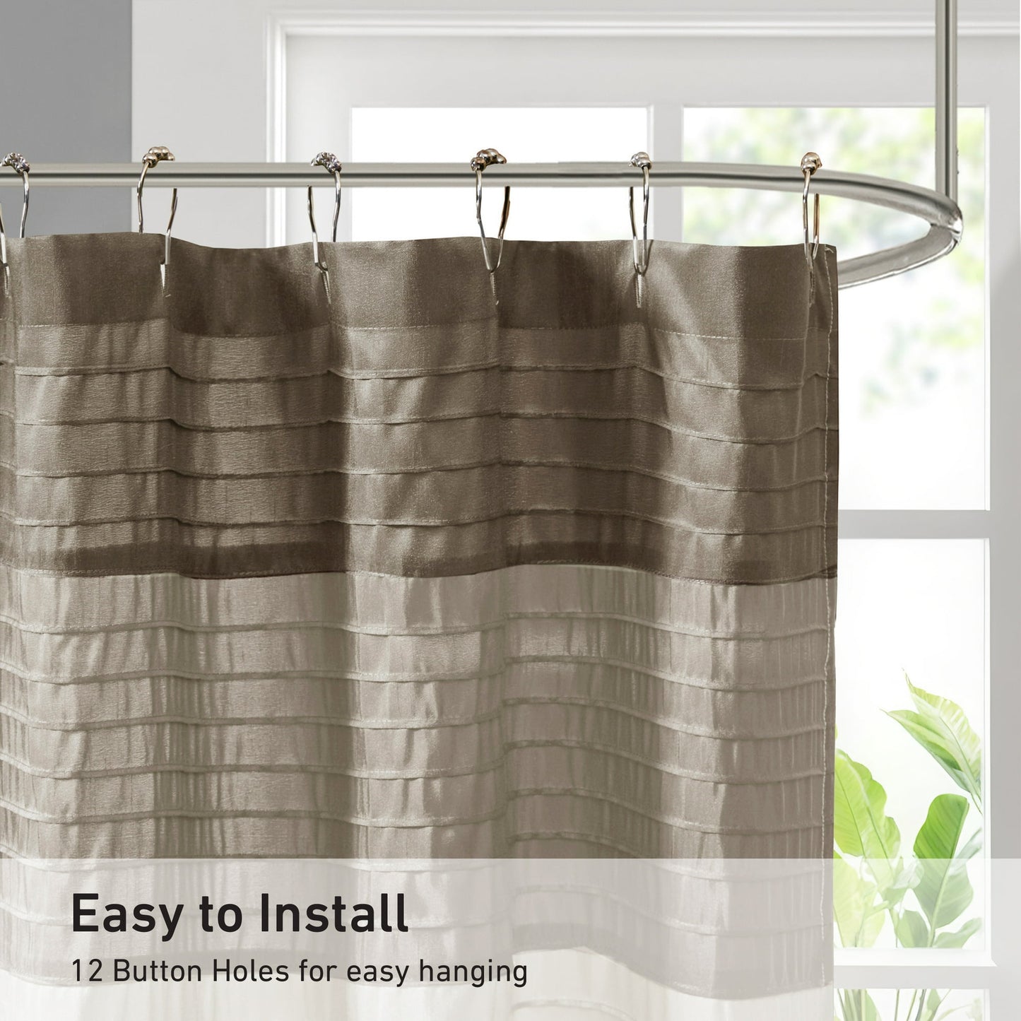 Faux Silk Shower Curtain