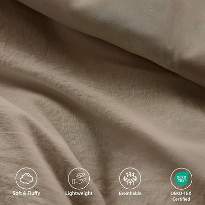 Soft Washed Pleated Comforter Set