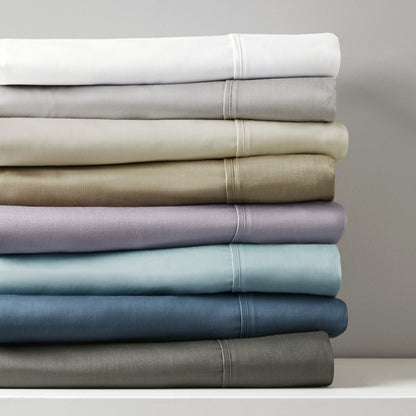 800 Thread Count Cotton Blend Sateen Sheet Set, Solid Plain Bed Sheets