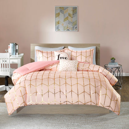 Raina Metallic Printed Comforter Set