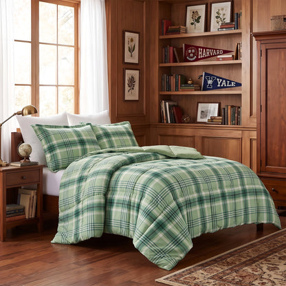 Harrison Plaid Reversible Comforter Bed Set with Pillow Shams