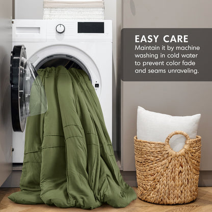 Soft Washed Pleated Comforter Set