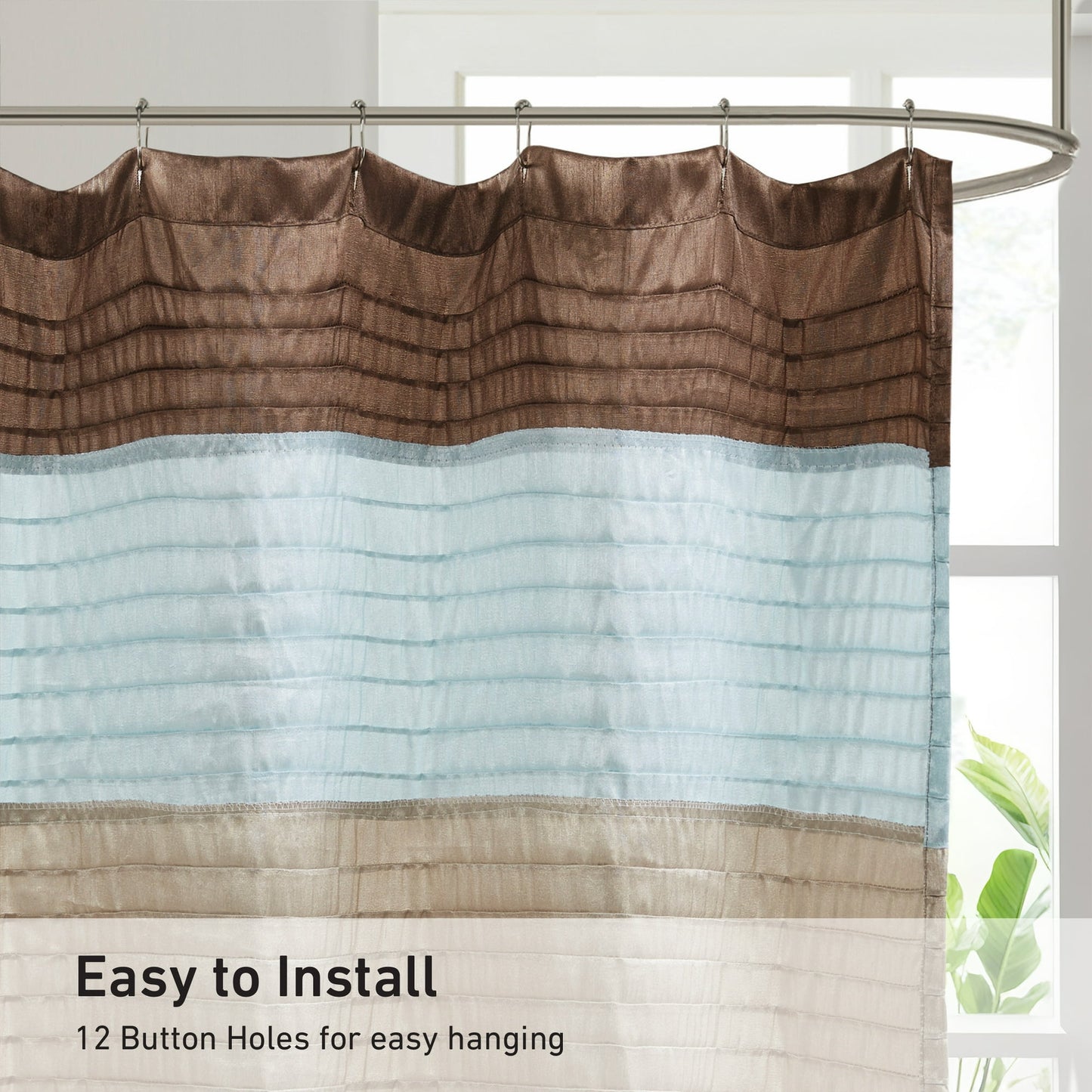 Faux Silk Shower Curtain