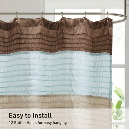 Faux Silk Shower Curtain