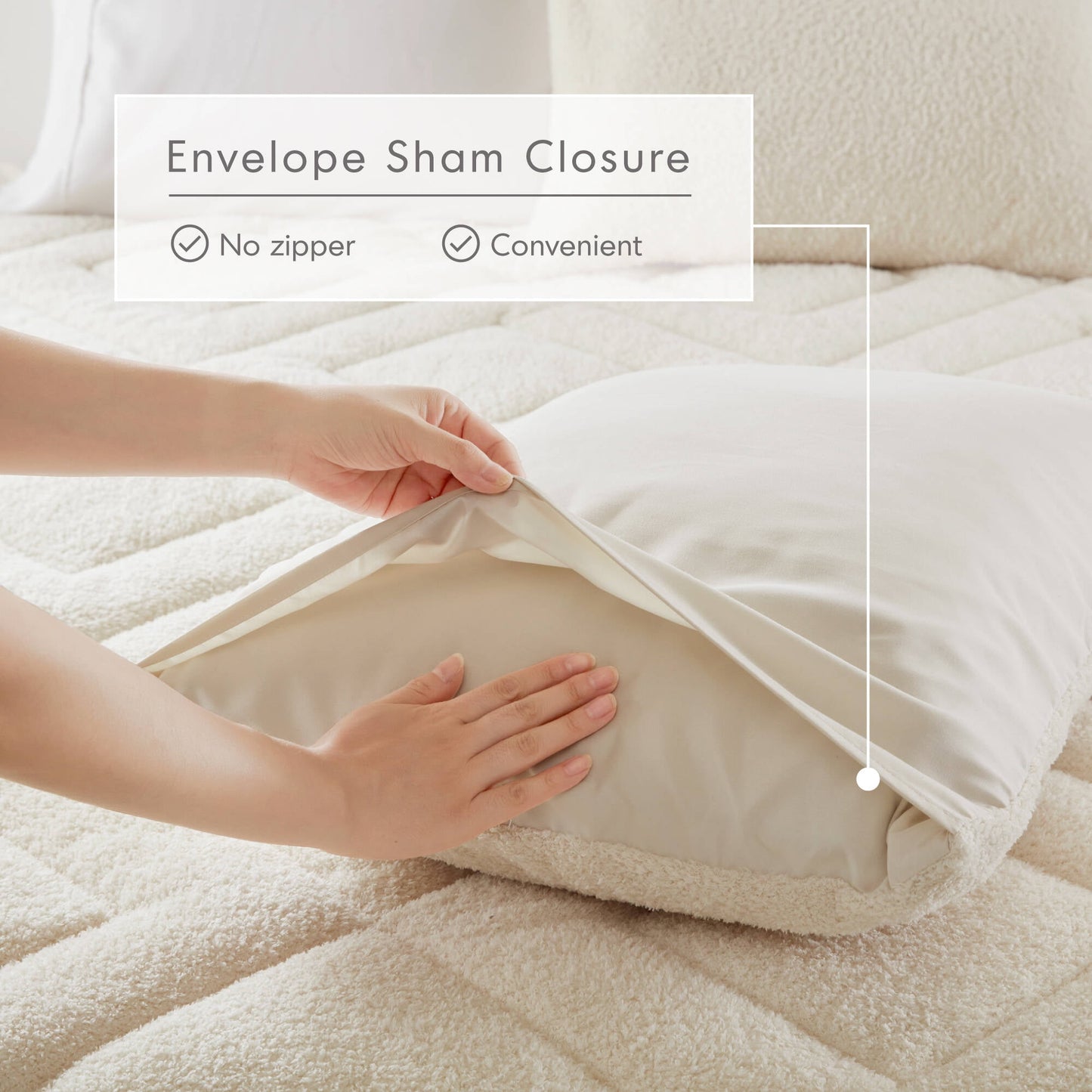 Double Diamond Quilted Teddy Comforter Set