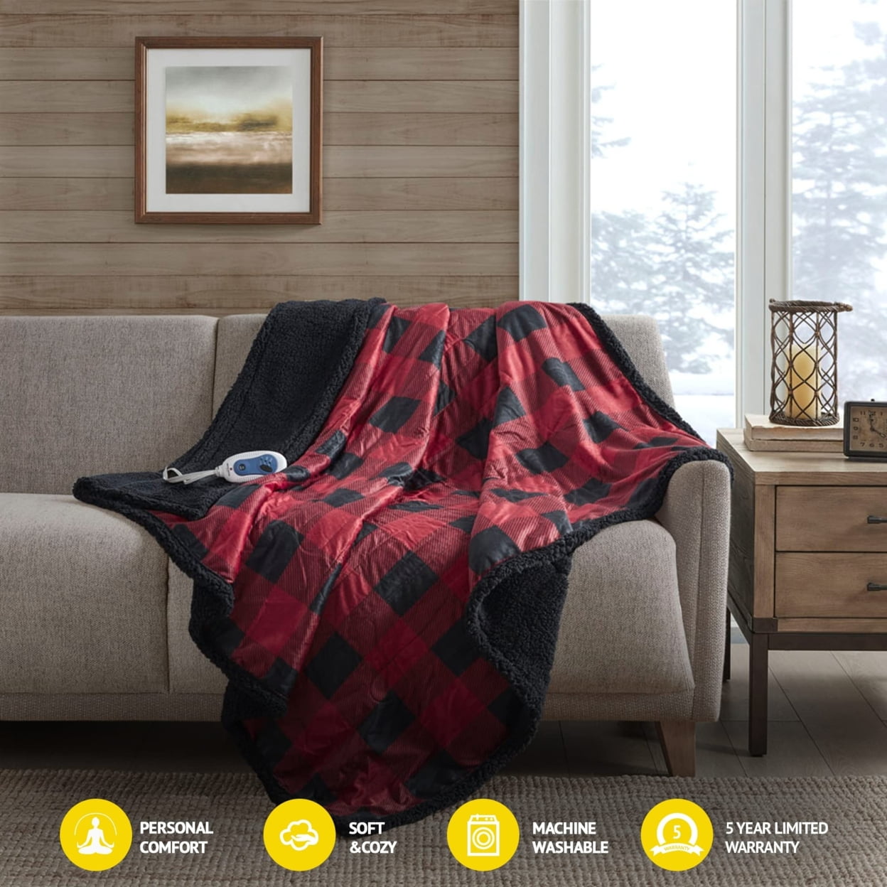 Berber Electric Heated Throw Blanket