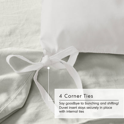 Soft Washed Pleated Duvet Cover Set
