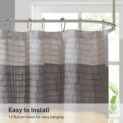 Faux Silk Shower Curtain