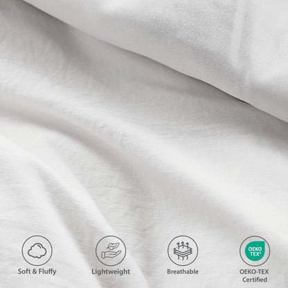 Soft Washed Pleated Comforter Set