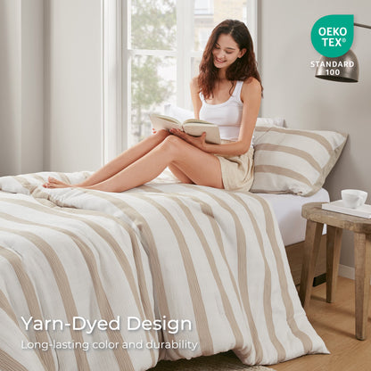 Striped Texture Bedding Comforter Set