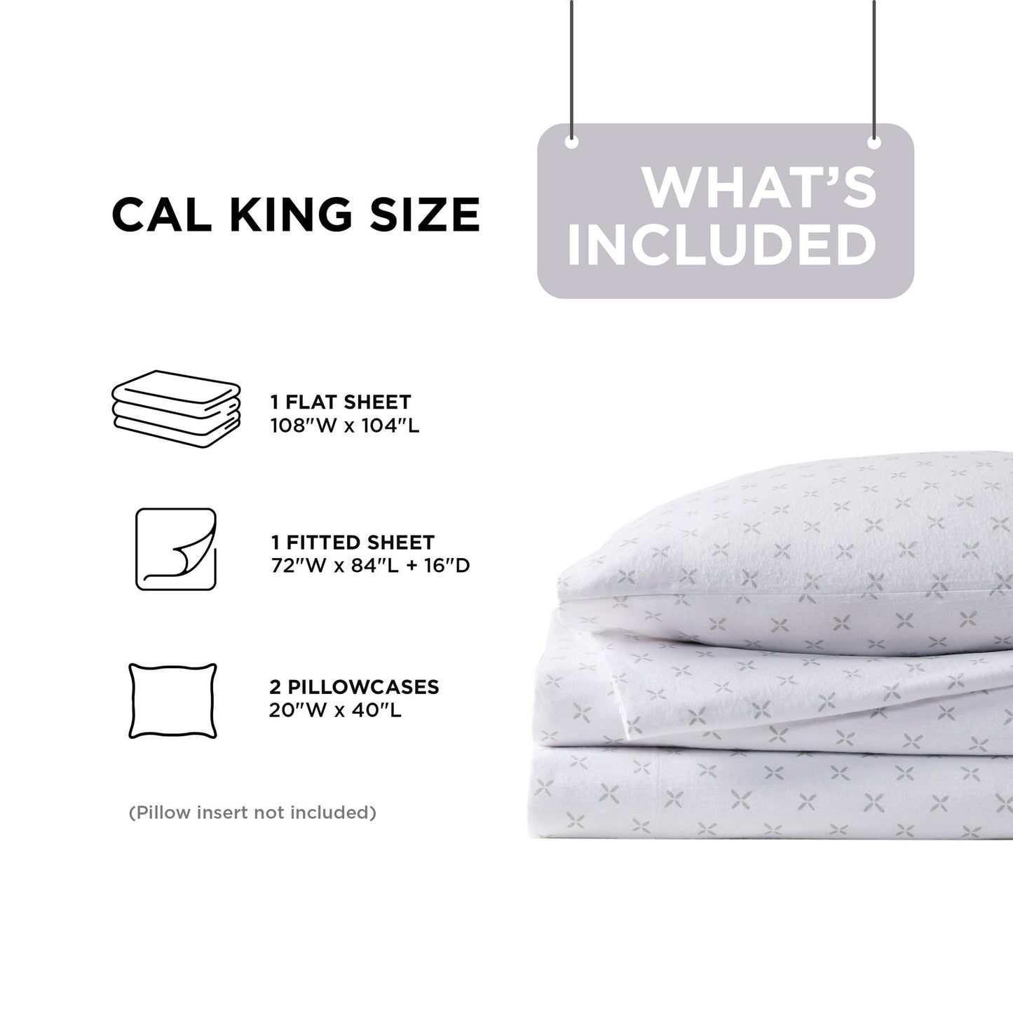 Sheet Set 100% Cotton Flannel Oversized Bed Sheets with Deep Pocket
