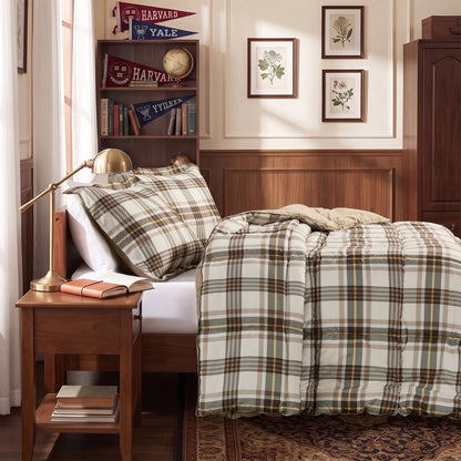 Harrison Plaid Reversible Comforter Bed Set with Pillow Shams