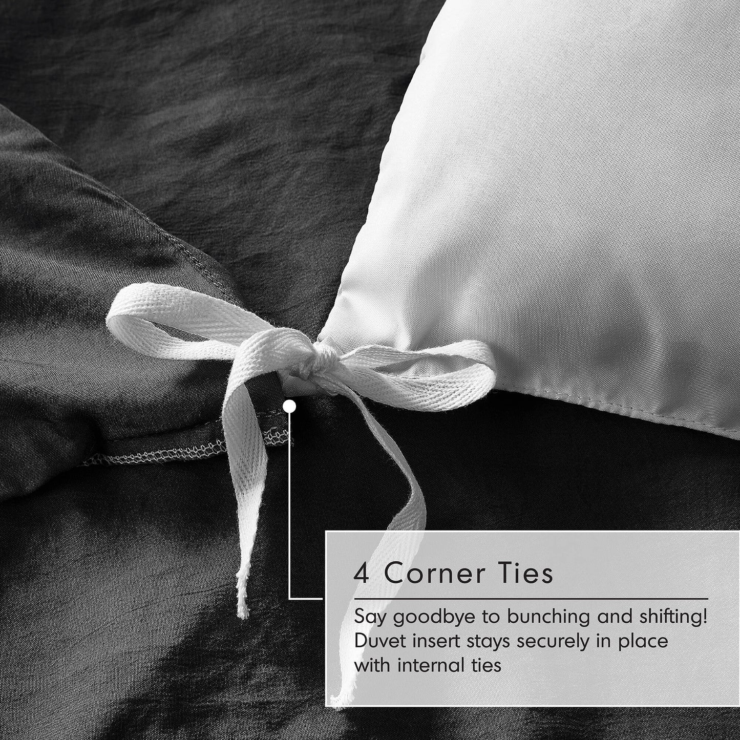 Soft Washed Pleated Duvet Cover Set
