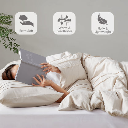 Soft Washed Pleated Comforter Set