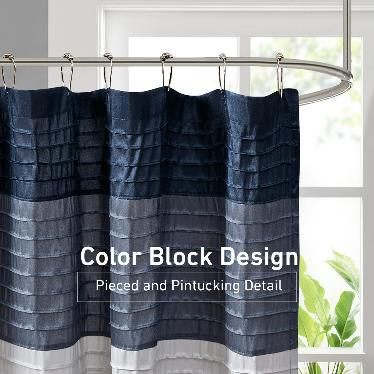 Faux Silk Shower Curtain