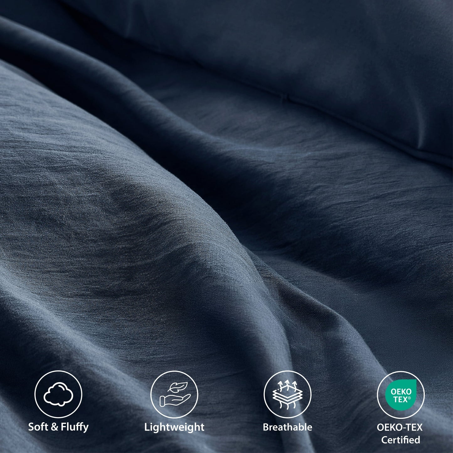 Soft Washed Pleated Comforter Set