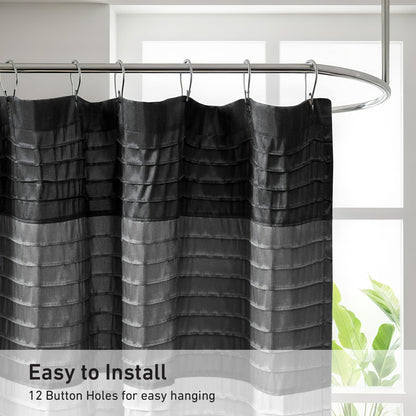 Faux Silk Shower Curtain