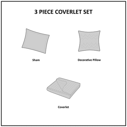 Cloud Reversible Cotton Quilt Set with Throw Pillows