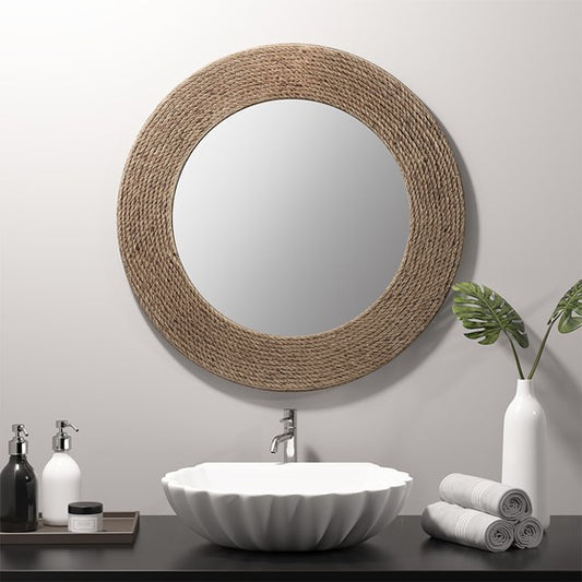 Rope Round Wall Mirror