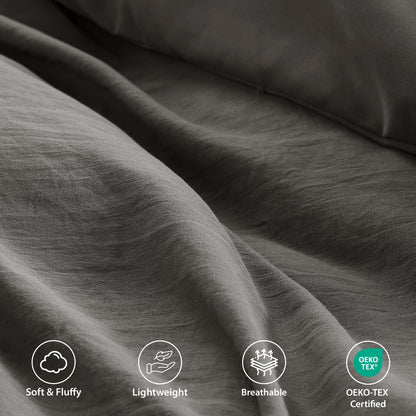 Soft Washed Pleated Comforter Set