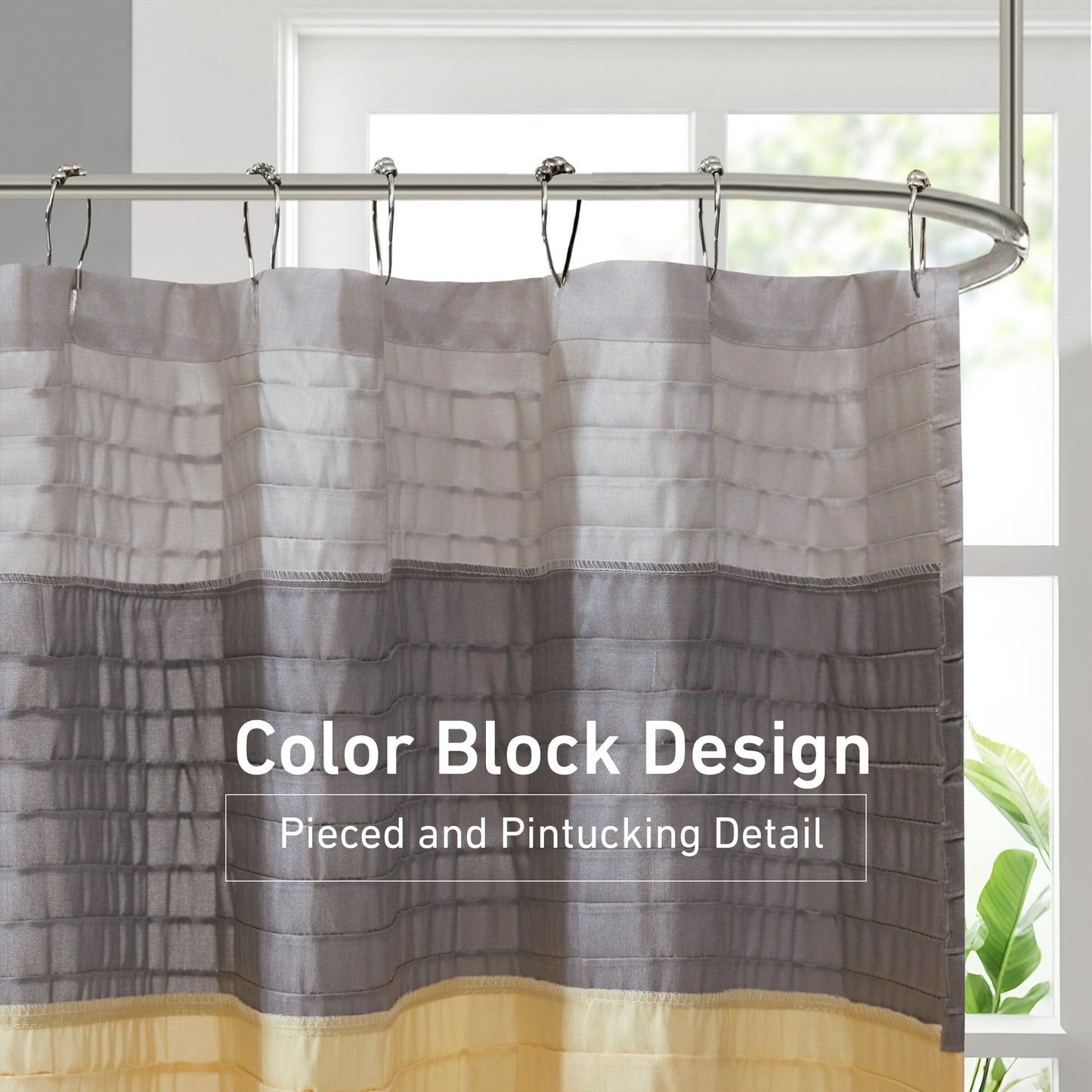 Faux Silk Shower Curtain