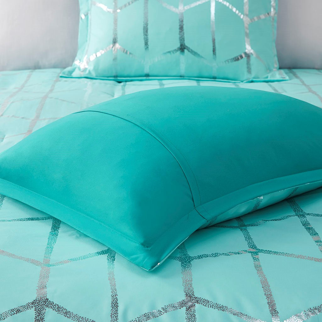 Raina Metallic Printed Comforter Set