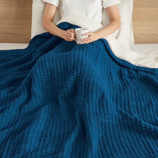 Waffle Knit Chenille Throw