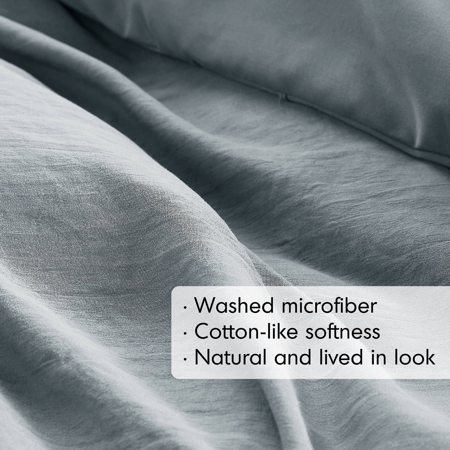 Soft Washed Pleated Duvet Cover Set