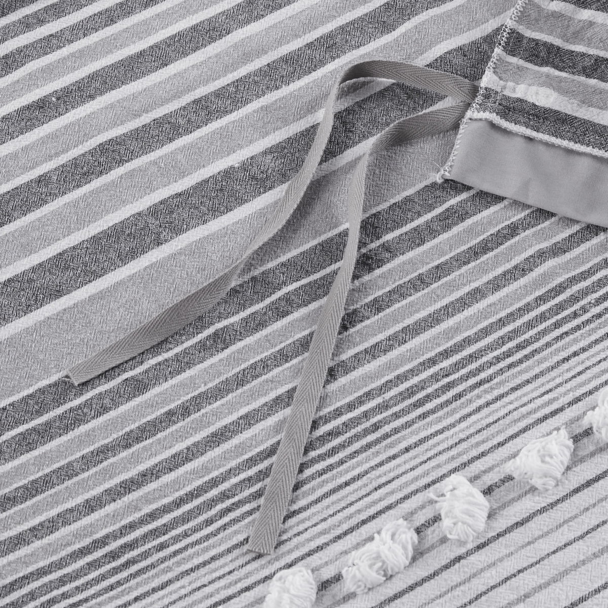 Jacquard Yarn-Dyed Stripes Cotton Duvet Cover Set