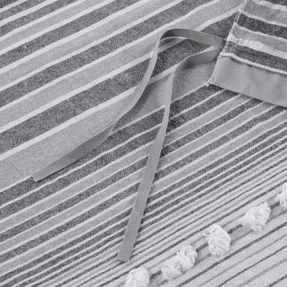 Jacquard Yarn-Dyed Stripes Cotton Duvet Cover Set