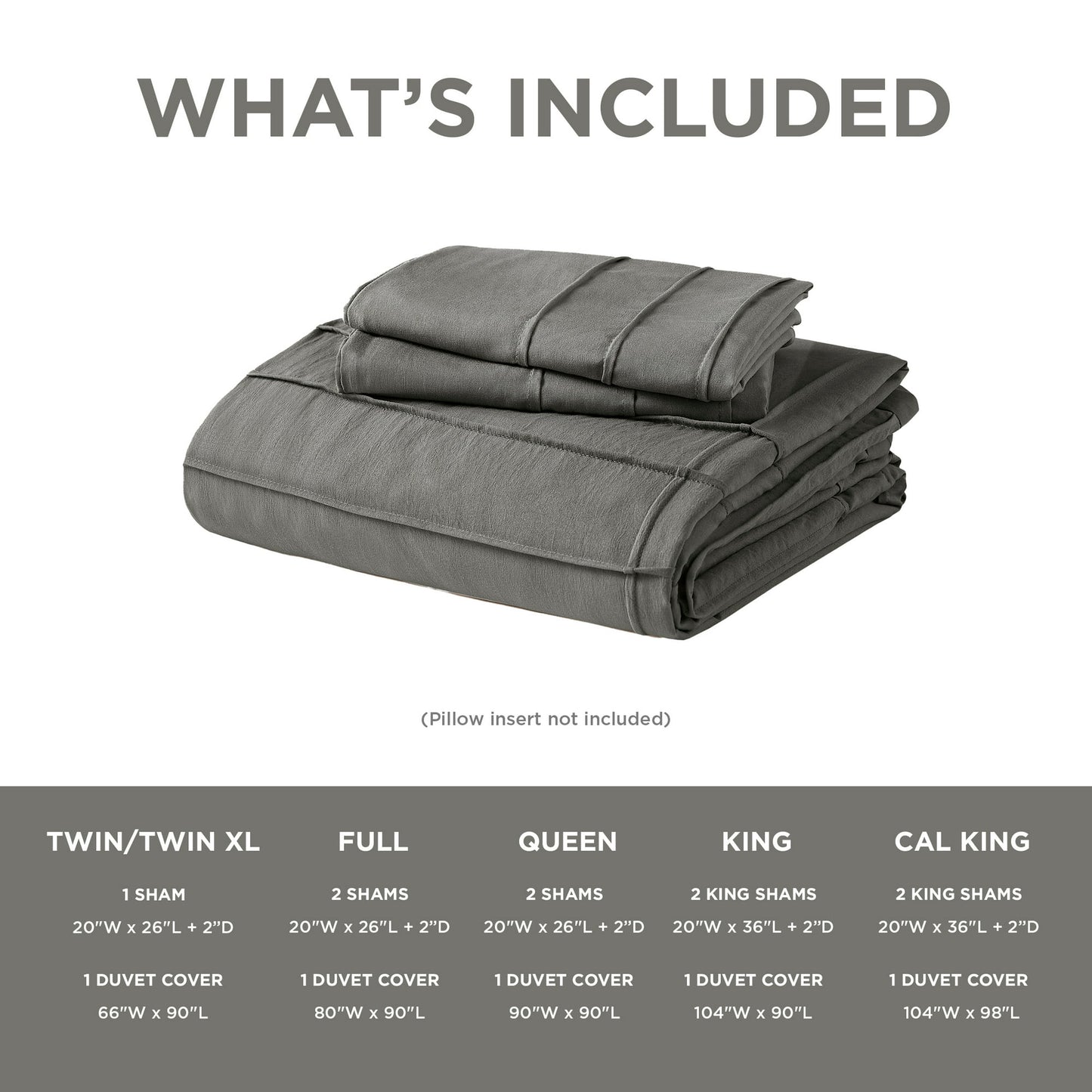 Soft Washed Pleated Duvet Cover Set