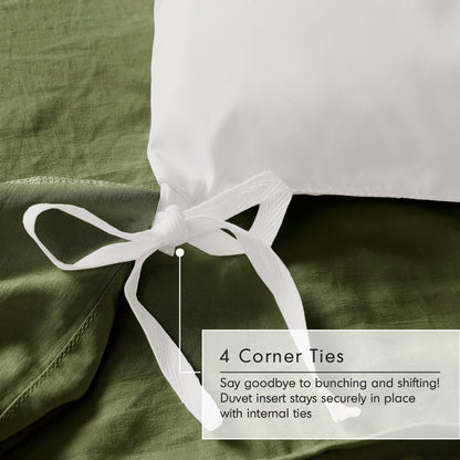 Soft Washed Pleated Duvet Cover Set