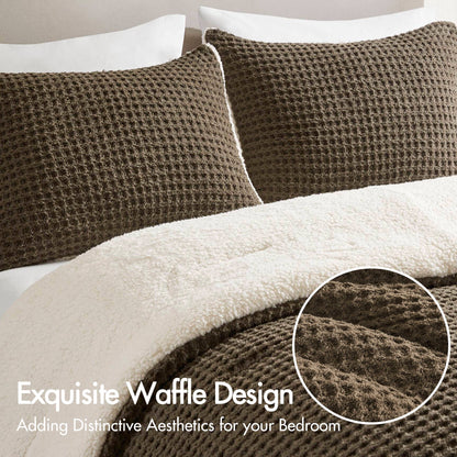 Waffle-Knit Chenille Comforter Set