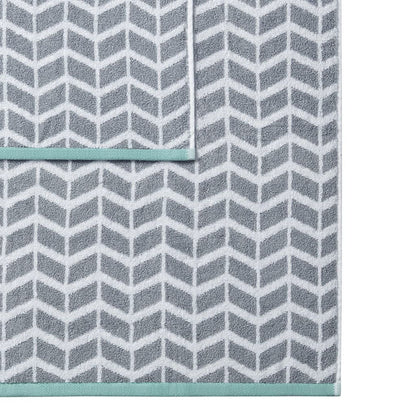 6-Piece Jacquard Geometric Design Bath Towel Set