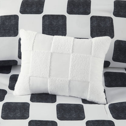 Black/White Checkered Comforter Set
