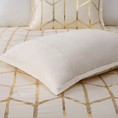 Raina Metallic Printed Comforter Set