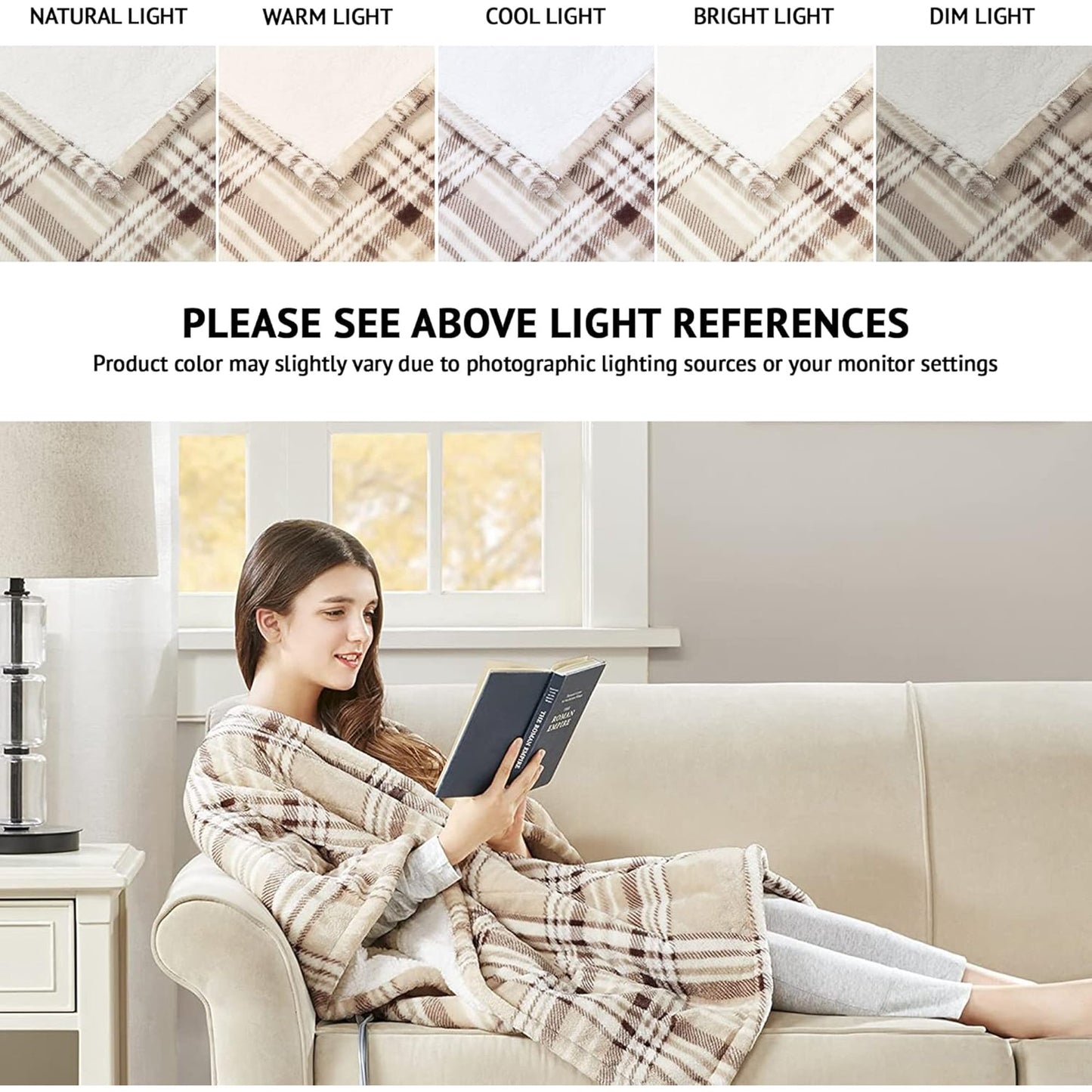 Heated Berber Wrap Damask Sherpa Snuggle Electric Throw Blanket