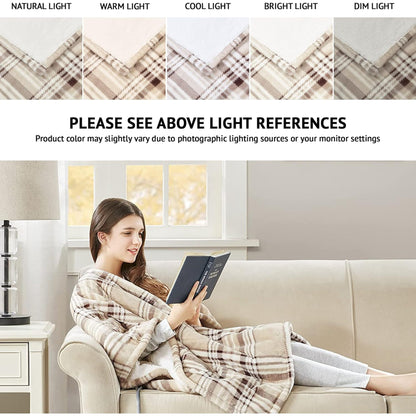 Heated Berber Wrap Damask Sherpa Snuggle Electric Throw Blanket