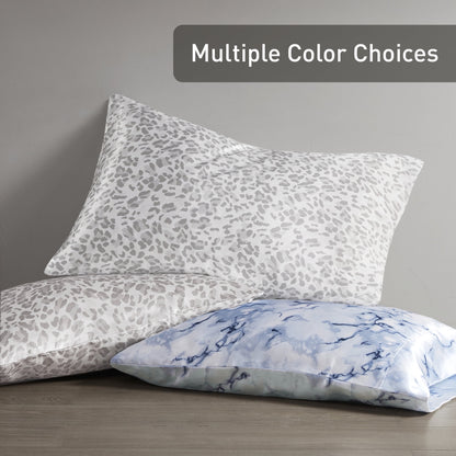 Printed Satin Bed Sheets, 3-Piece Luxury Silky Bedding Sets with Pillowcase