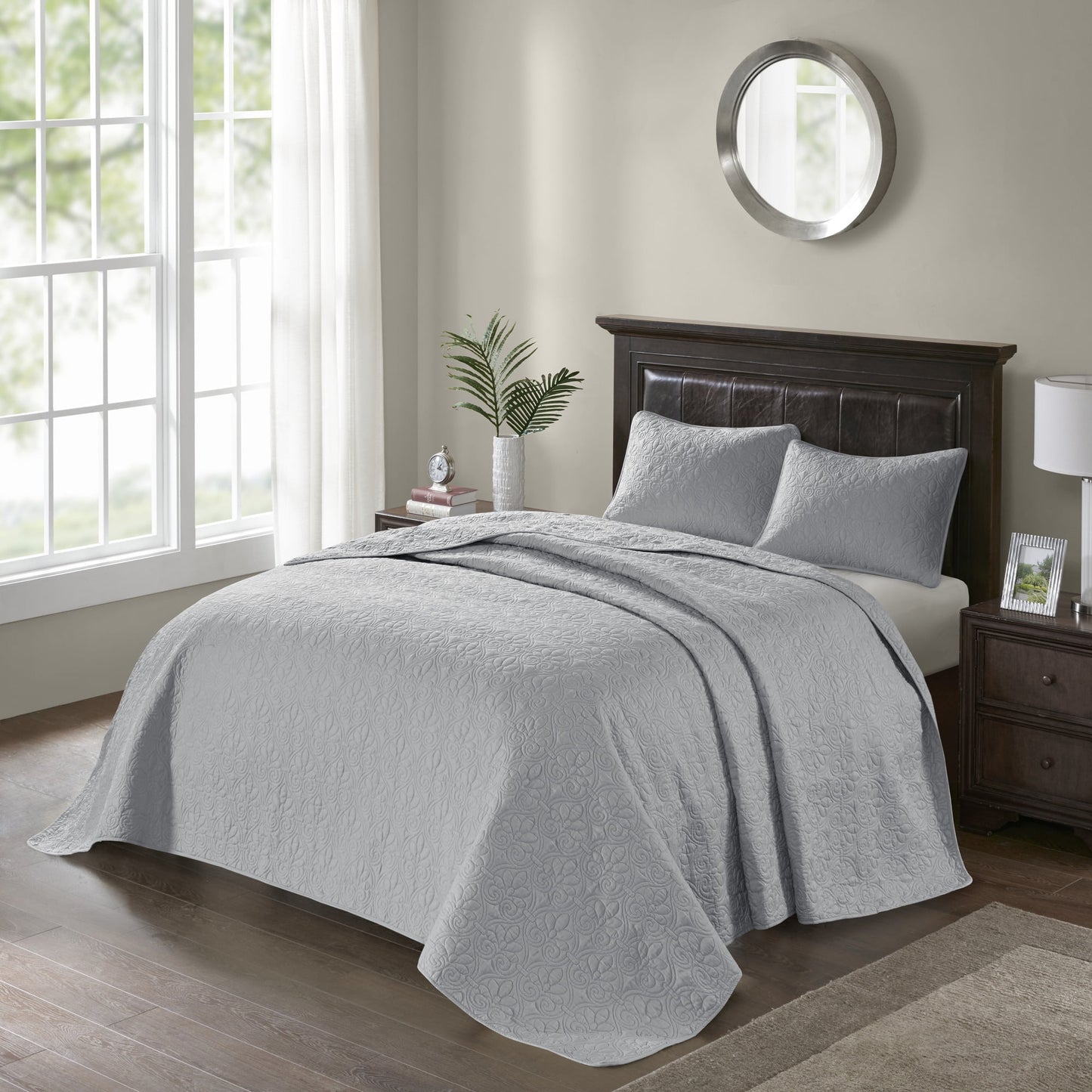 Classic Stitch Bedspread Set Lightweight Reversible Bedding Set