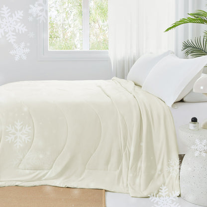 Cooling Comforter, Cooling Blanket for Hot Sleepers, Silky Smooth Summer Comforter
