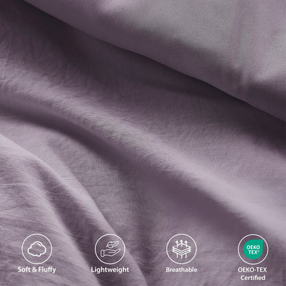 Soft Washed Pleated Comforter Set