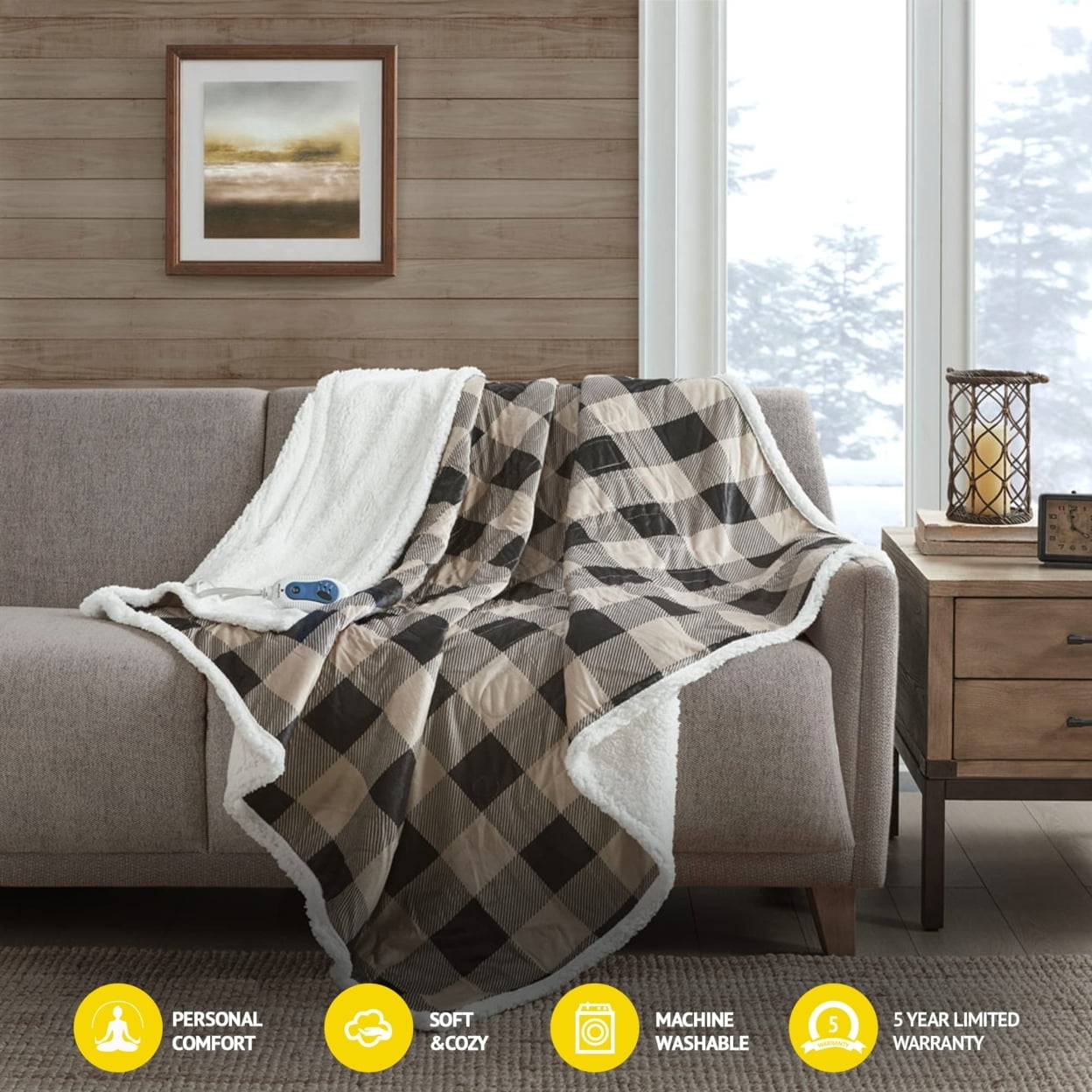 Berber Electric Heated Throw Blanket
