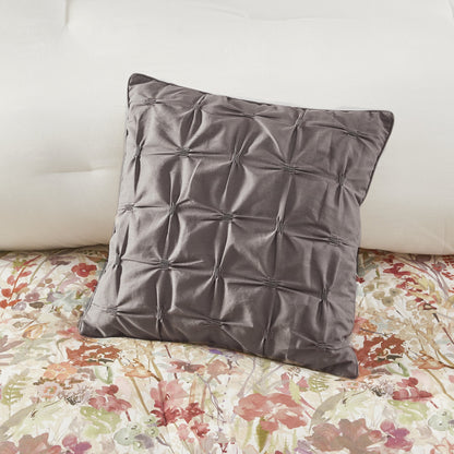 7 Piece Cotton Printed Comforter Set, Multi