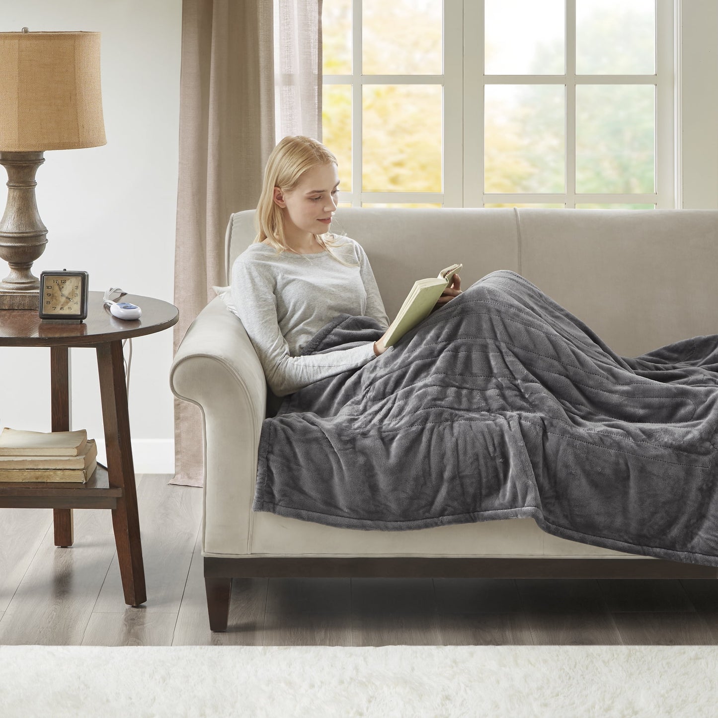 Electric Throw Heated Plush to Berber