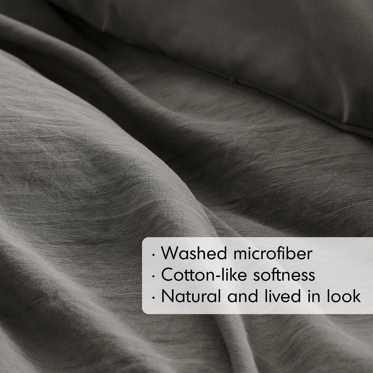 Soft Washed Pleated Duvet Cover Set