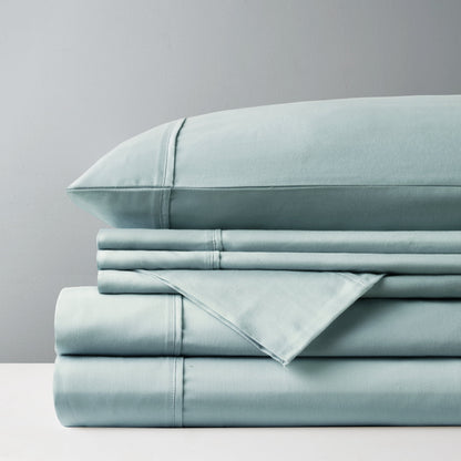 800 Thread Count Cotton Blend Sateen Sheet Set, Solid Plain Bed Sheets